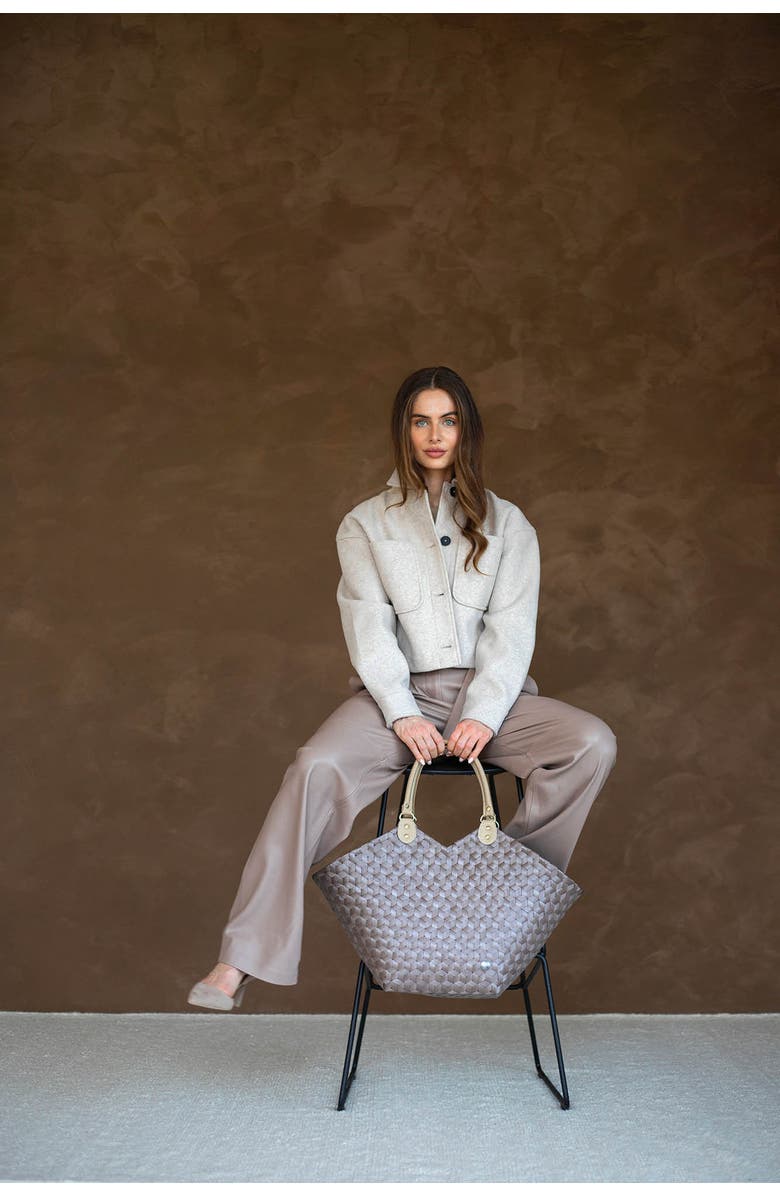 Handed By Sweetheart Recycled Plastic Shopper, Alternate, color, Taupe