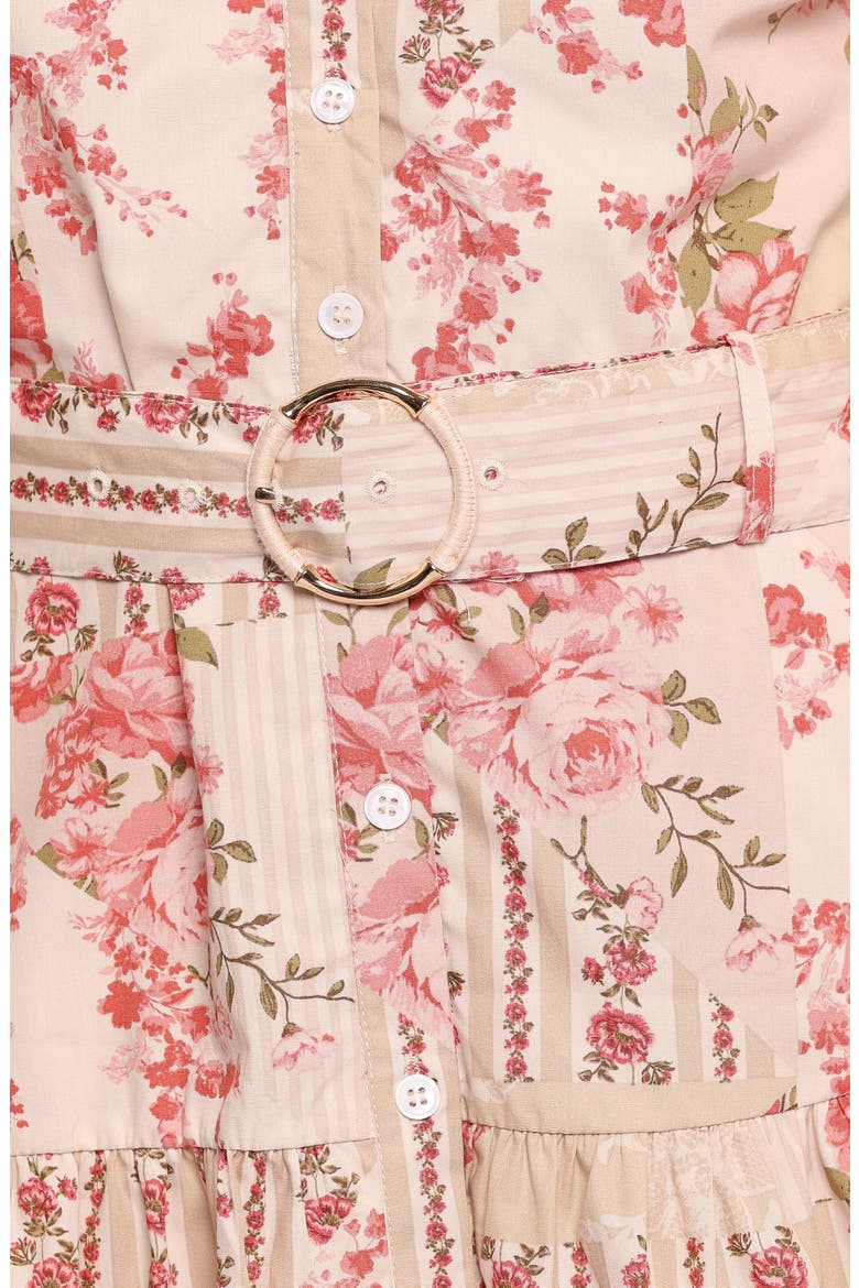 Columbia Floral Print Belted Dress, Alternate, color, SOFT CAMELLIA