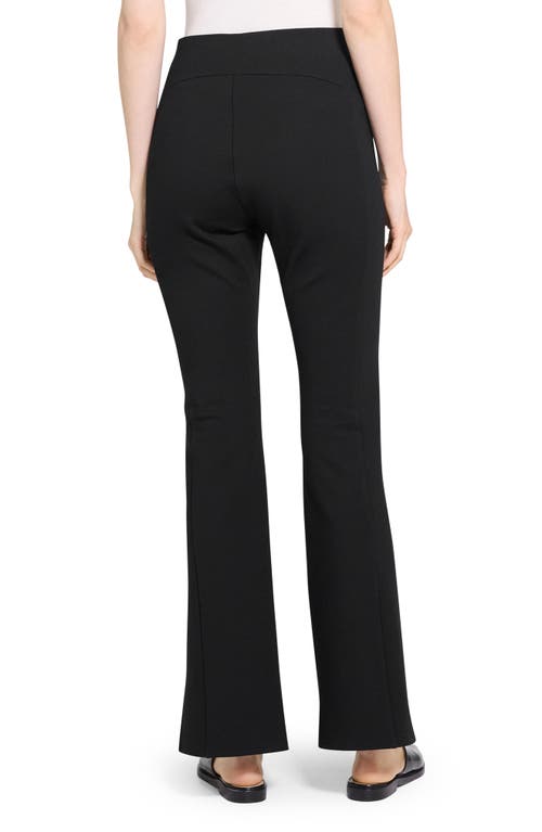 Theory Split Flare Leg Pants In Black