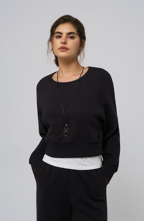 Hemp Essentials Fleece Cropped Sweater