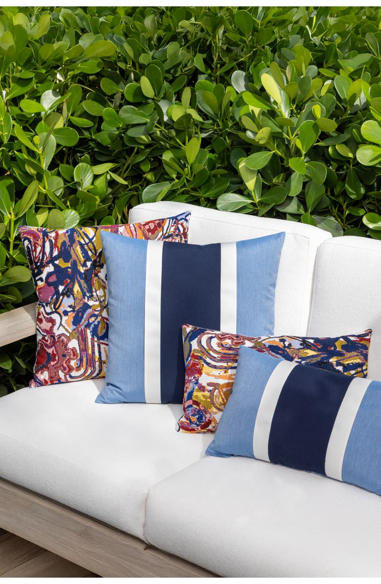Elaine Smith Graffiti Jacquard Indoor & Outdoor Woven Accent Pillow, Alternate, color, Multi