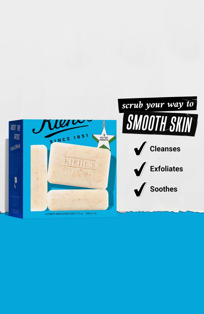 Kiehl's Since 1851 Ultimate Man Exfoliating Soap Trio $47 Value, Alternate, color, 