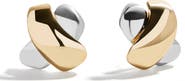 BaubleBar Piper Two-Tone Crisscross Stud Earrings