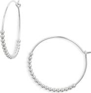 Nashelle Classic Beaded Hoop Earrings