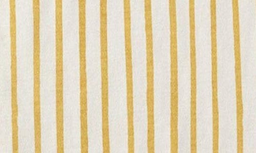 Pehr Stripes Away Long Sleeve Ruffle Bodysuit In Yellow