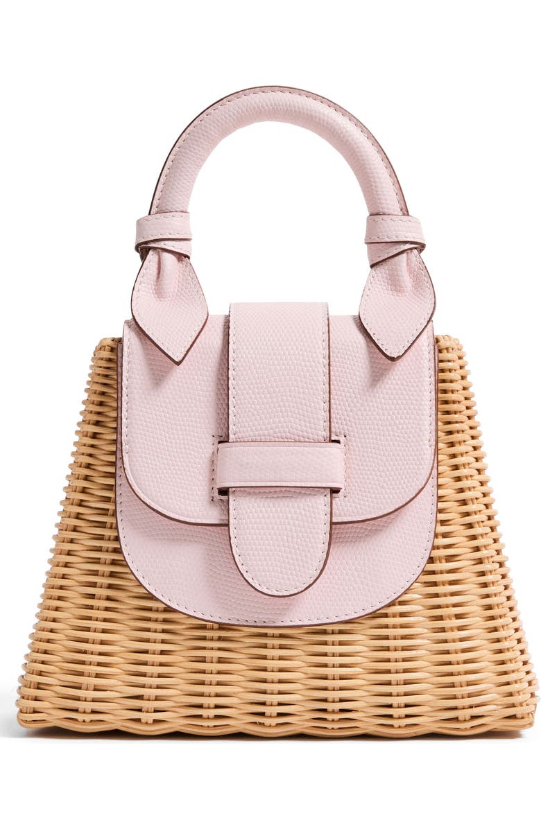 Pamela Munson The Lady Rattan Handbag, Main, color, Blush