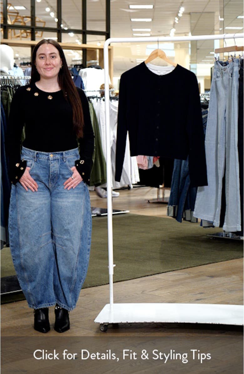 Tipped Half Moon Cardigan, sales video thumbnail