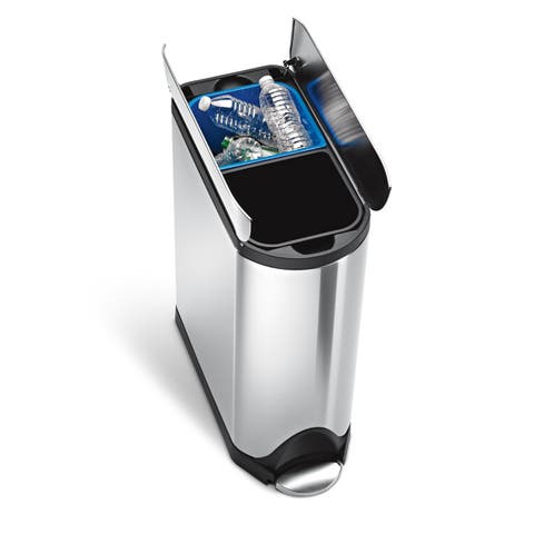 40L dual compartment butterfly step can