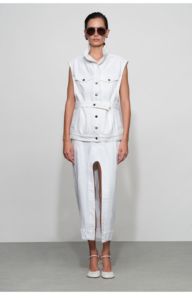 Et Ochs Sylas Denim Vest, Main, color, White