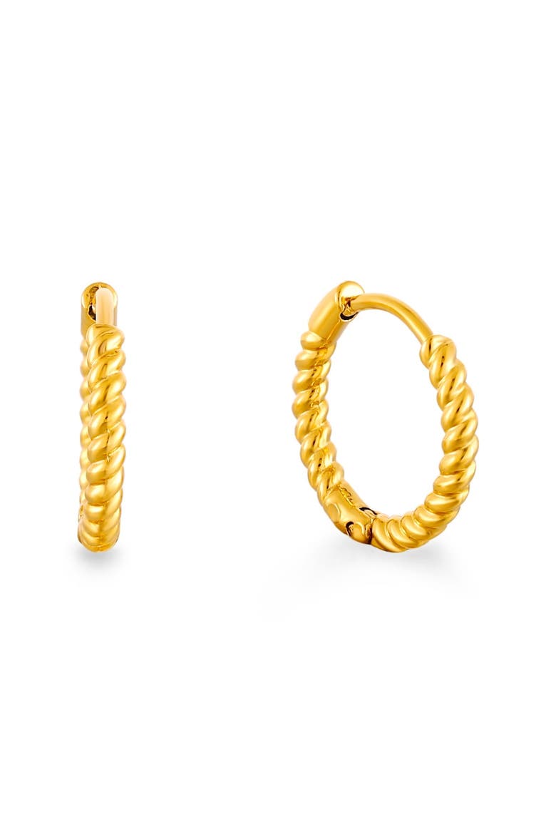 Twisted Hoops Earrings, Main, color, Gold
