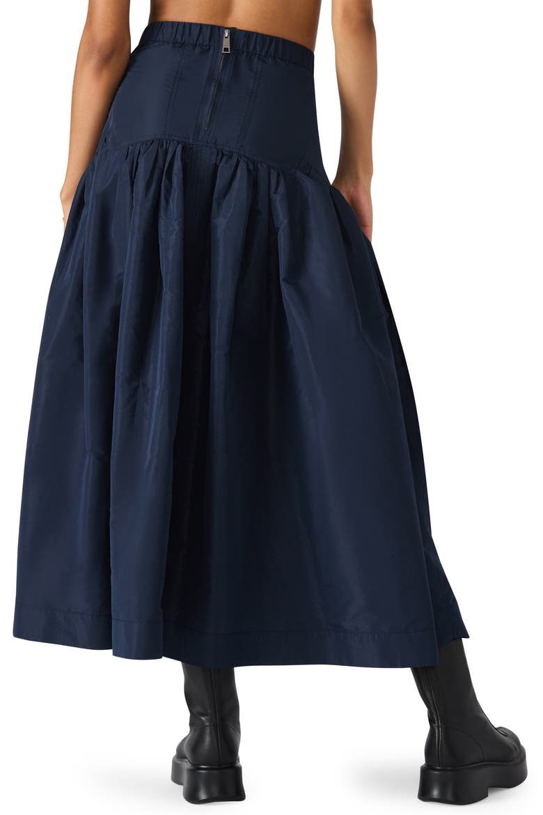 Delilah A-Line Midi Skirt, Alternate, color, MIDNIGHT
