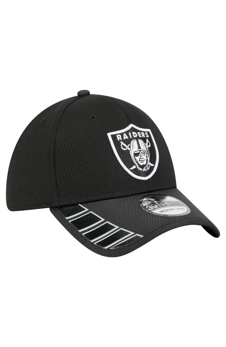 New Era Men's New Era Black Las Vegas Raiders Visor Hit 39THIRTY Flex Hat, Alternate, color, Black