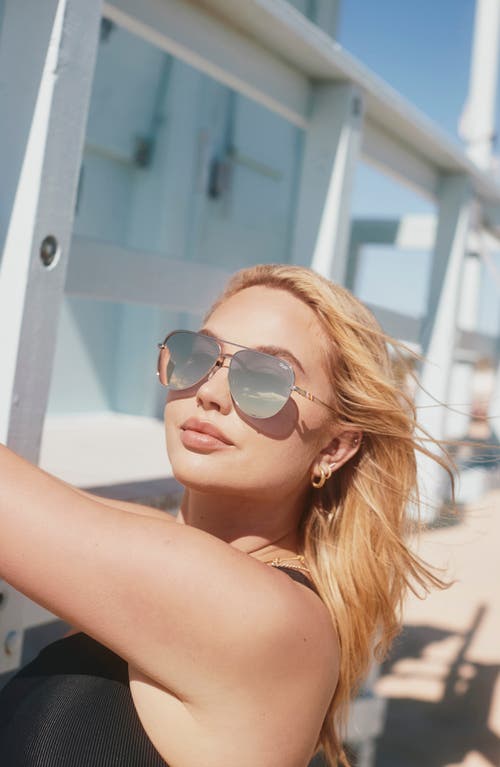 Quay High Key 64mm Oversize Aviator Sunglasses In Multi