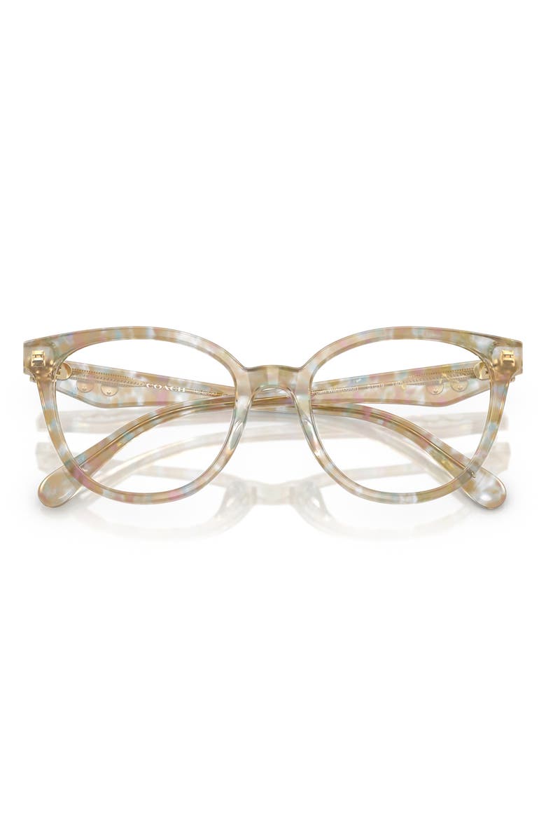 COACH 51mm Round Optical Glasses, Alternate, color, Brown Gradient