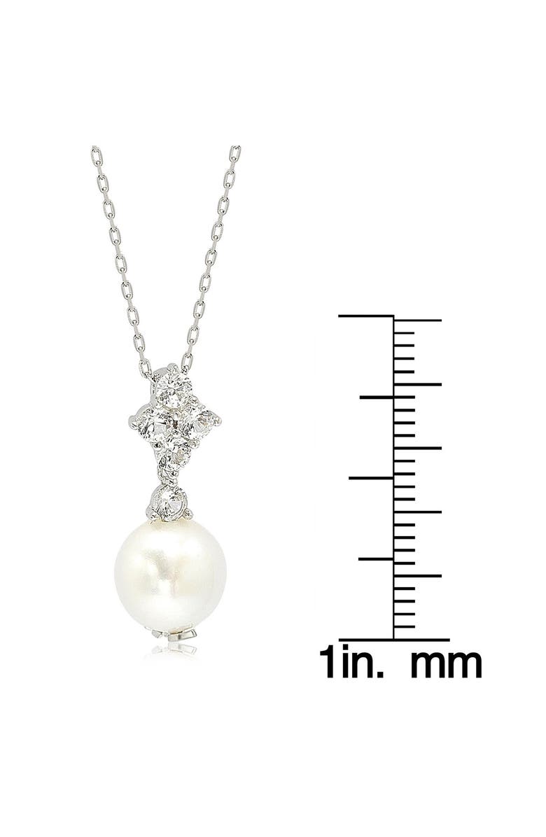 SUZY LEVIAN Sterling Silver 10mm Cultured Freshwater Pearl Pendant Necklace, Alternate, color, 