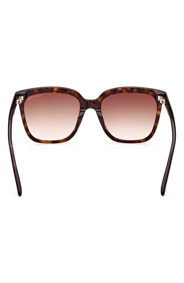 TOM FORD 55mm Butterfly Sunglasses, Alternate, color, Dark Havana / Gradient Brown