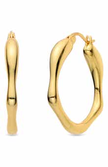 EYE CANDY LOS ANGELES Assian Hexagon Hoop Earrings