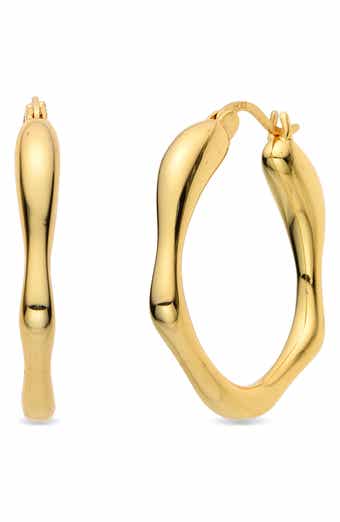 Assian Hexagon Hoop Earrings