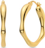 EYE CANDY LOS ANGELES Assian Hexagon Hoop Earrings