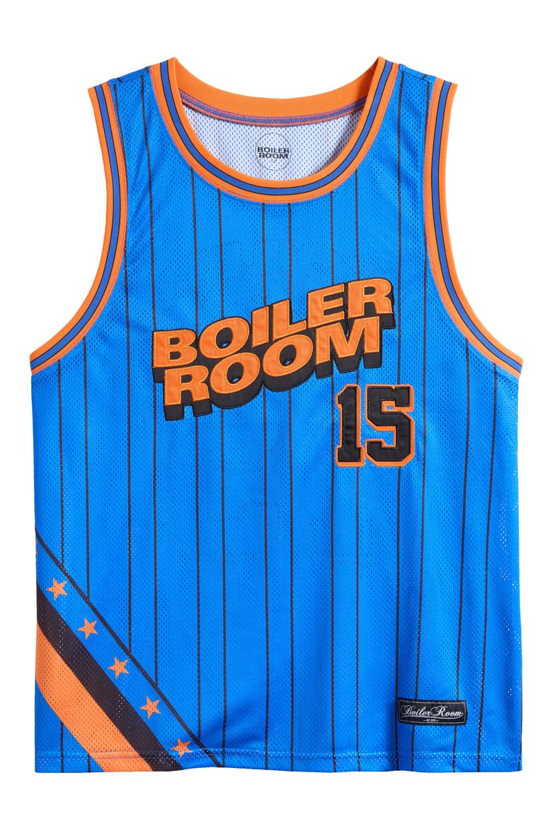 Graphic Mesh Basketball Jersey, Alternate, color, BLUE