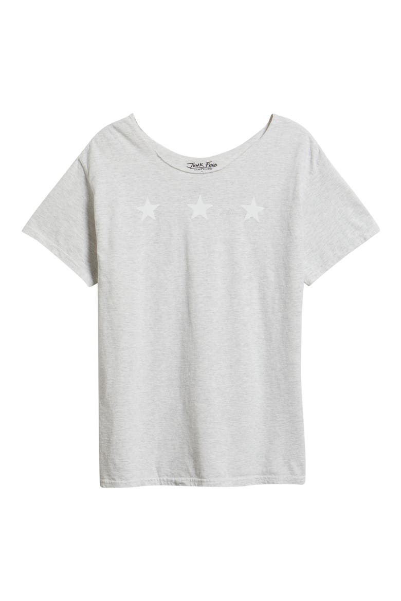 Stars Graphic Raw Edge T-Shirt, Alternate, color, ASH GREY
