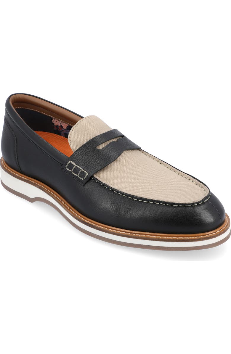 Thomas & Vine Kaufman Moc Toe Penny Loafer, Main, color,