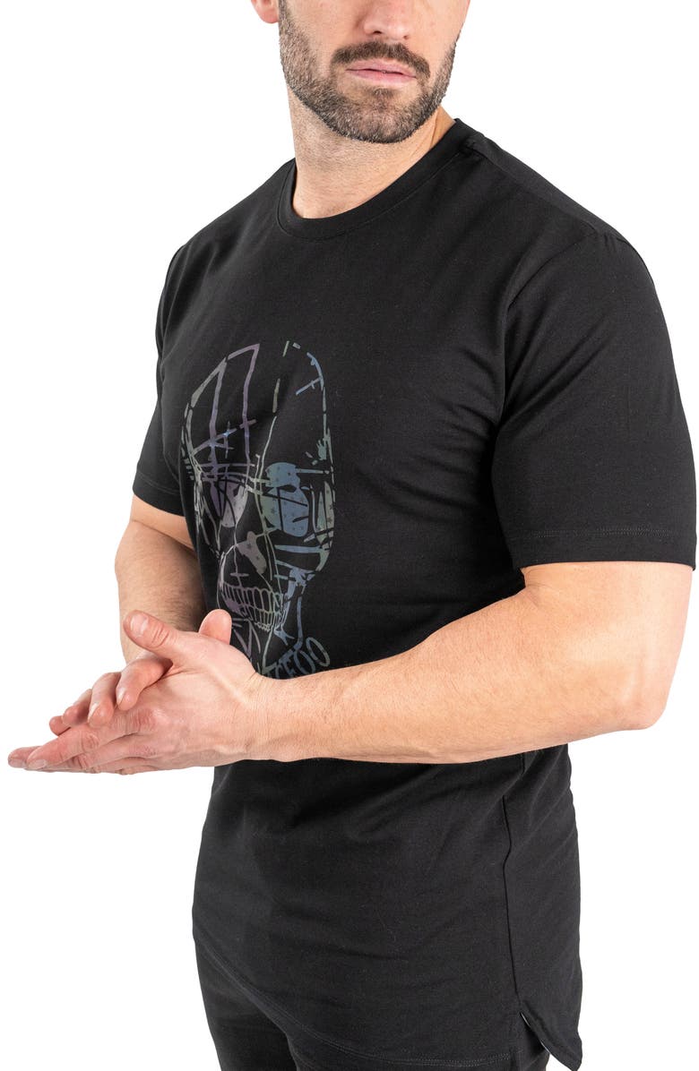 Maceoo Blueprint Skull Cotton Graphic T-Shirt, Alternate, color, 