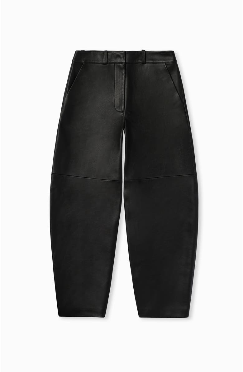 CO Cropped Leather Trouser, Alternate, color, 