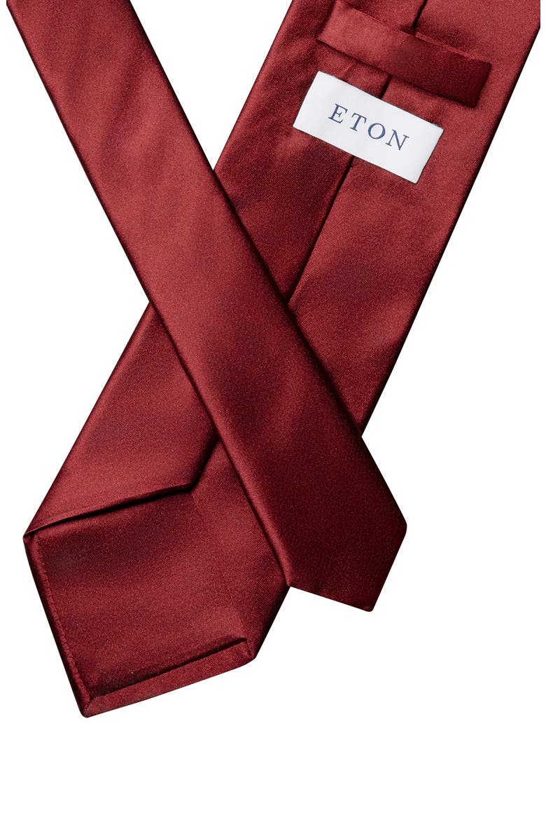 Dark Red Silk Tie, Alternate, color, RED