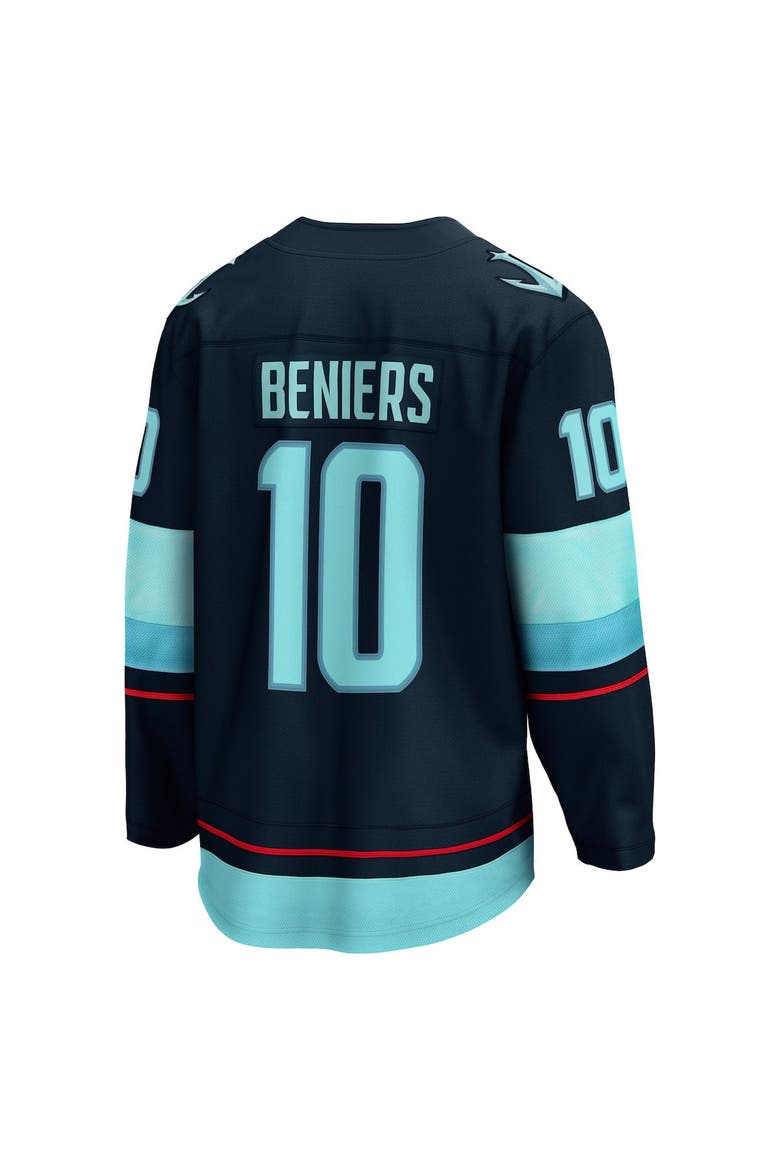 Men's Fanatics Matty Beniers Deep Sea Blue Seattle Kraken Premier Breakaway Player Jersey, Alternate, color, Navy