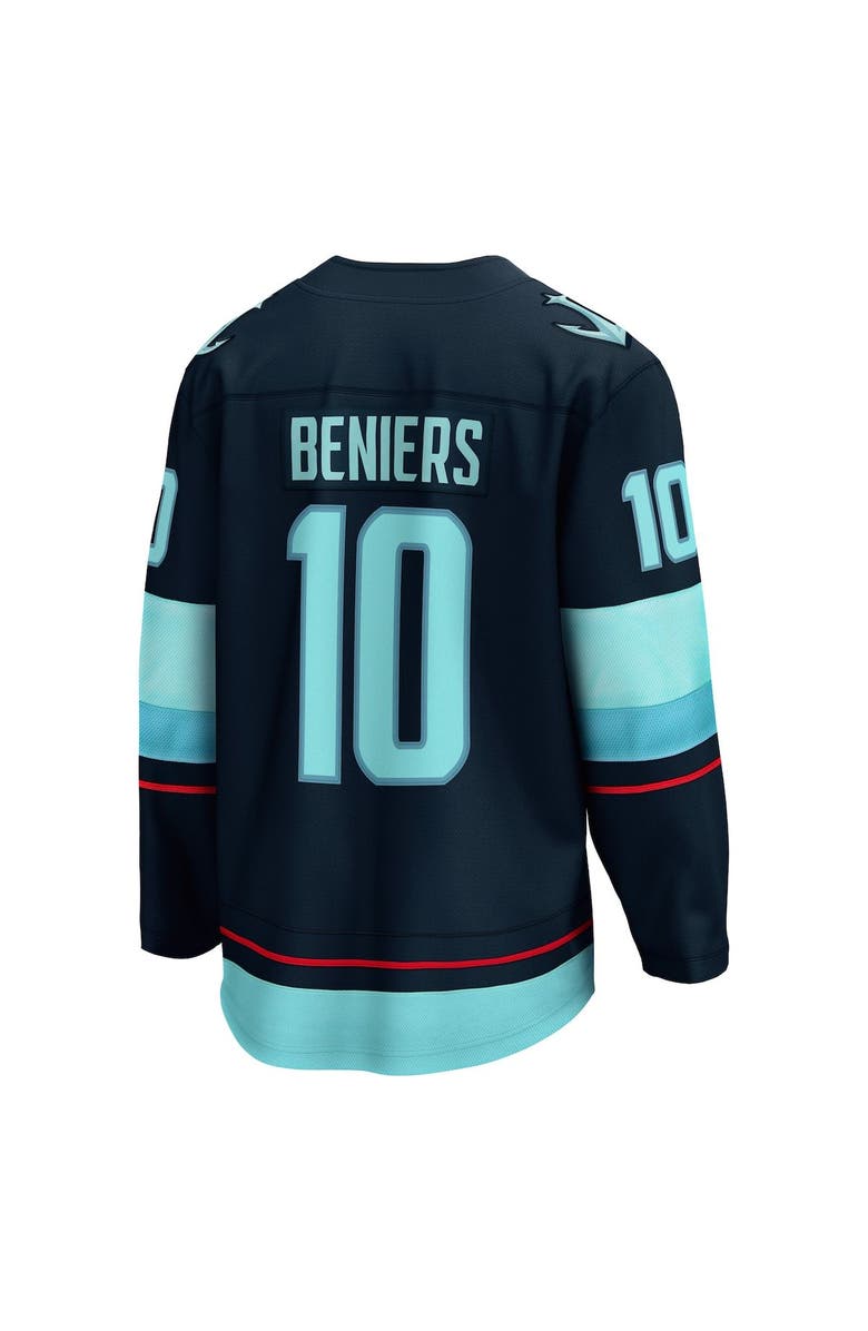 FANATICS Men's Fanatics Matty Beniers Deep Sea Blue Seattle Kraken Premier Breakaway Player Jersey, Alternate, color, Navy