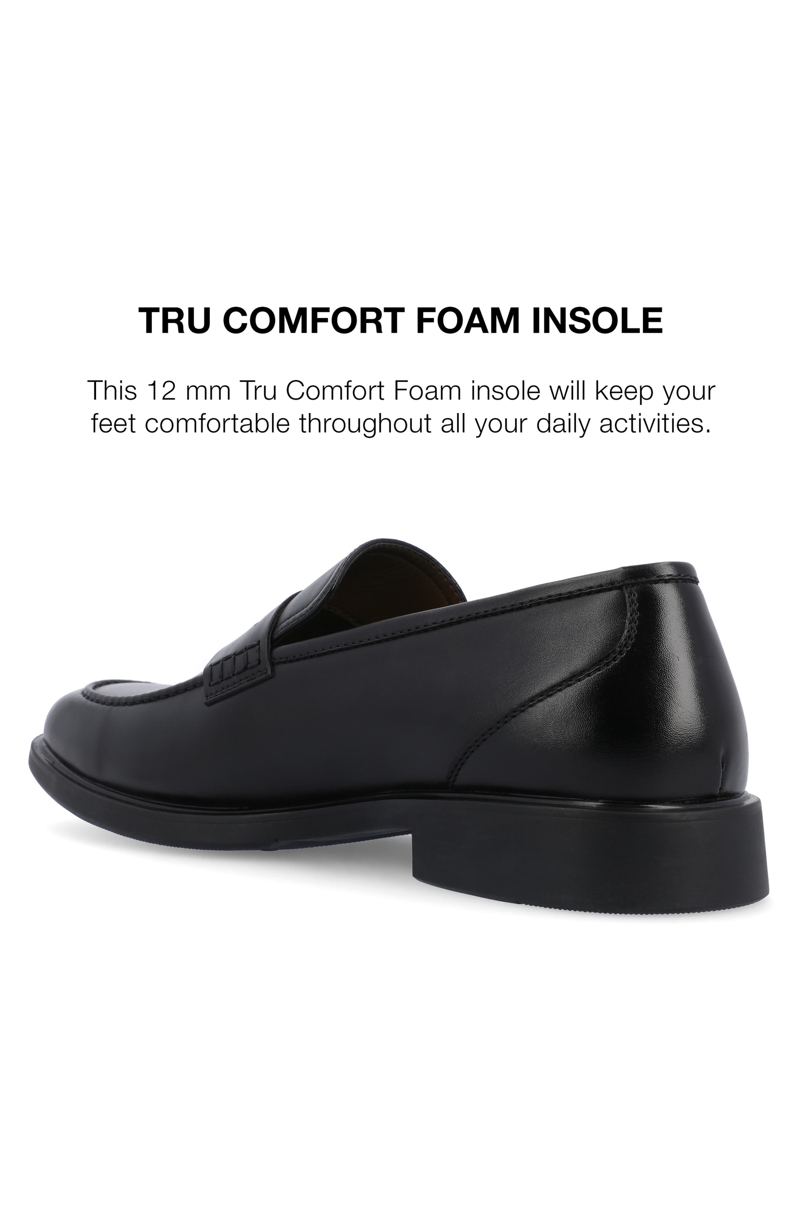 Keith Vegan Leather Penny Loafer, Alternate, color, BLACK