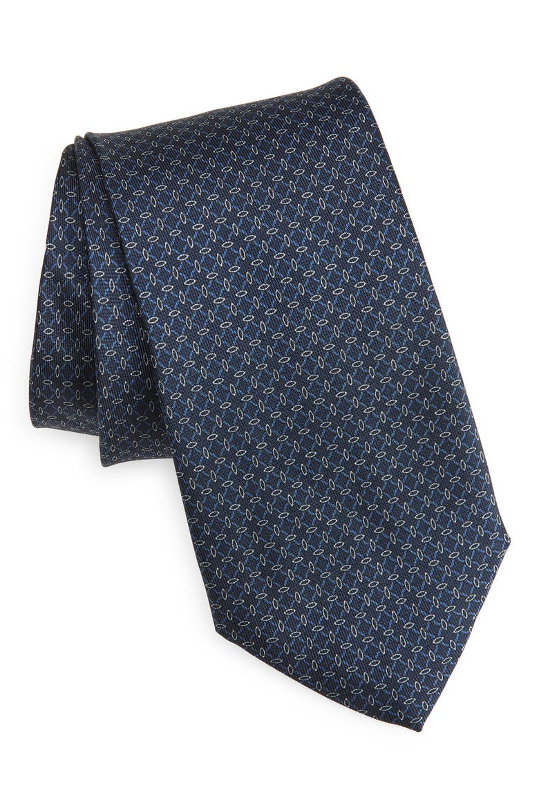 Marquise Glen Plaid Silk Tie, Main, color, BLUE