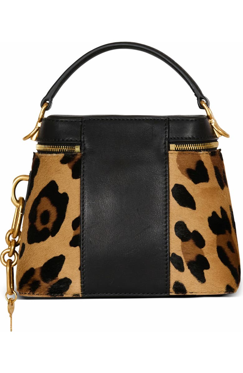 Balmain Pulse Vanity Leopard Print Leather Bag, Alternate, color,