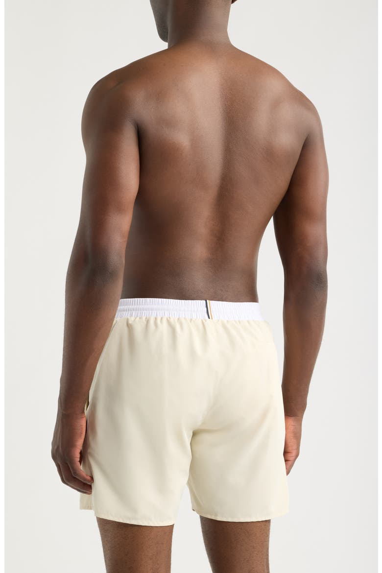 Starfish Graphic Logo Swim Trunks, Alternate, color, OPEN WHITE