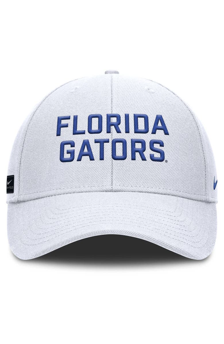 Nike Men's Nike White Florida Gators Rise Practice Adjustable Hat, Alternate, color, White
