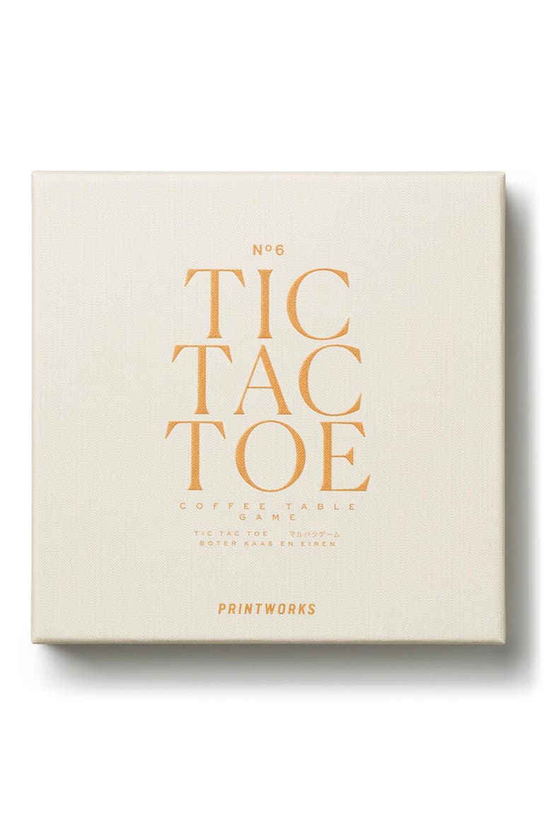 Tic-Tac-Toe Board Game, Alternate, color, BEIGE/ MULTI