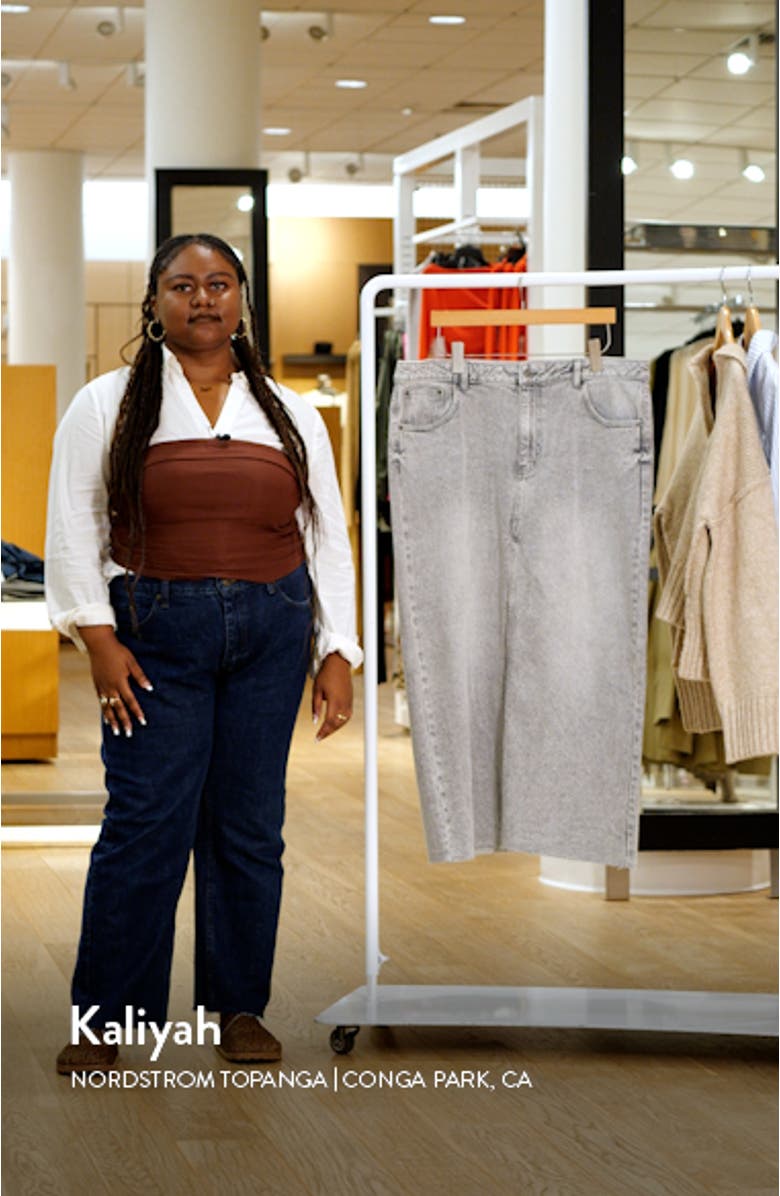 Curve Denim Maxi Skirt, sales video thumbnail