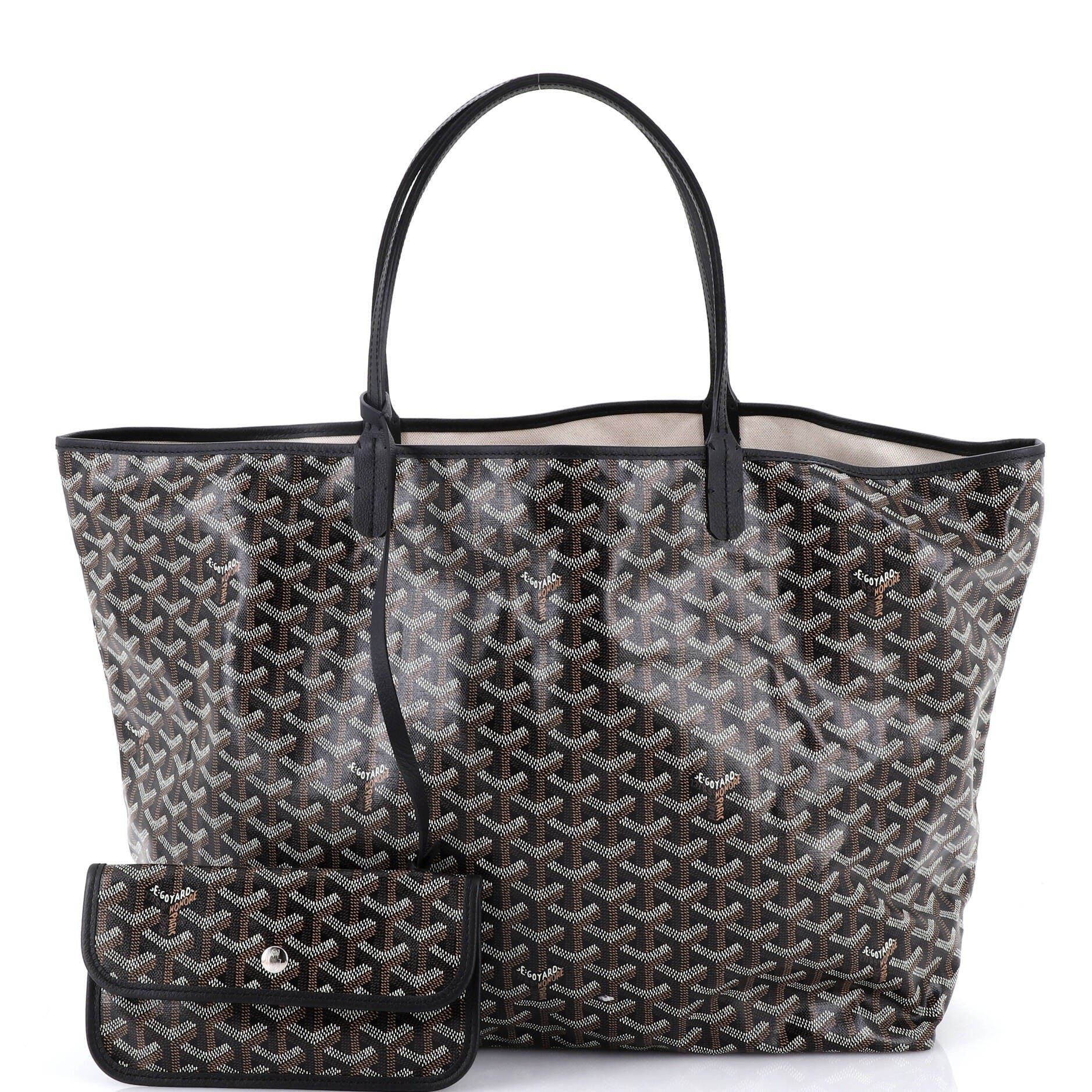 Pre-Owned Goyard Saint Louis Tote Coated Canvas GM, Alternate, color, Black