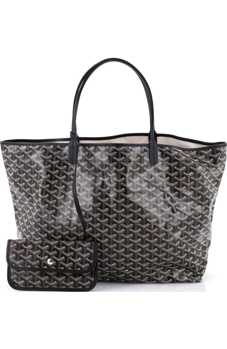 Pre-Owned Goyard Saint Louis Tote Coated Canvas GM, Alternate, color, Black