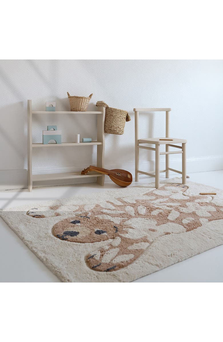 Nattiot Flowerbear Rug, Alternate, color, Multi