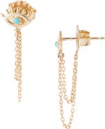 Anzie x Mel Soldera Evil Eye Chain Earrings