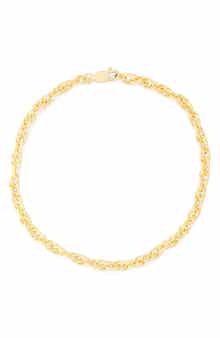 FUZION CREATIONS Men's Rope Chain Bracelet