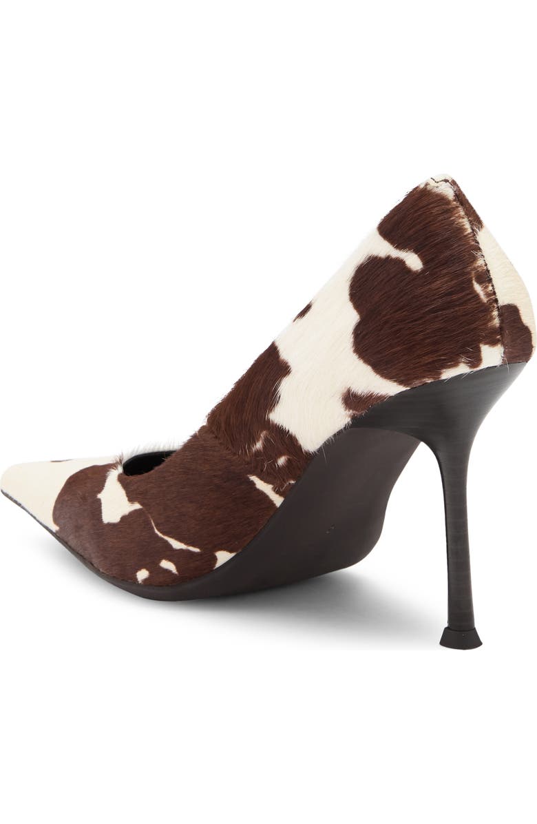 Jeffrey Campbell Risktake Genuine Calf Hair Pointed Toe Pump, Alternate, color, Brown White Cow
