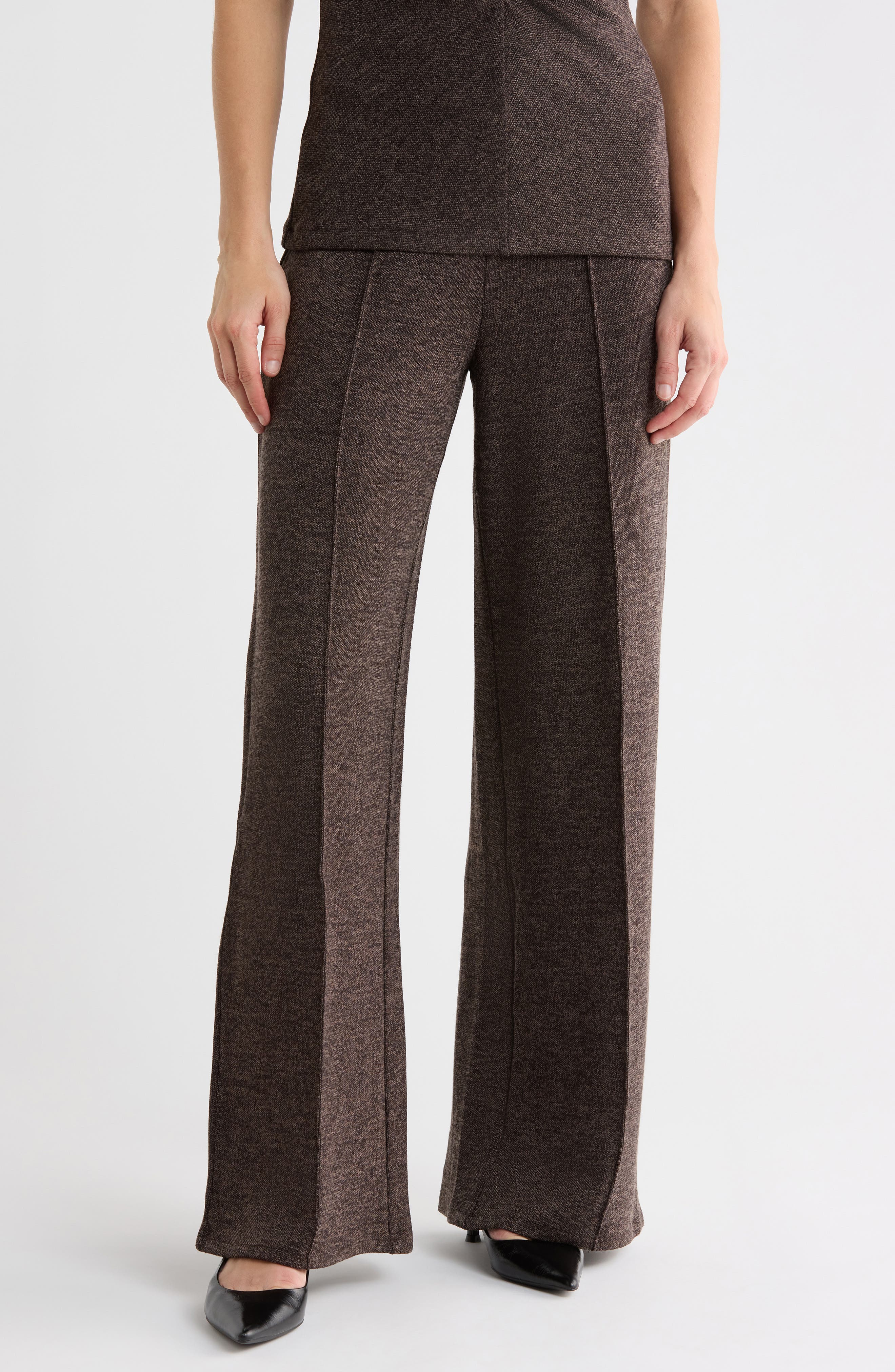 Front Seam Wide Leg Pants