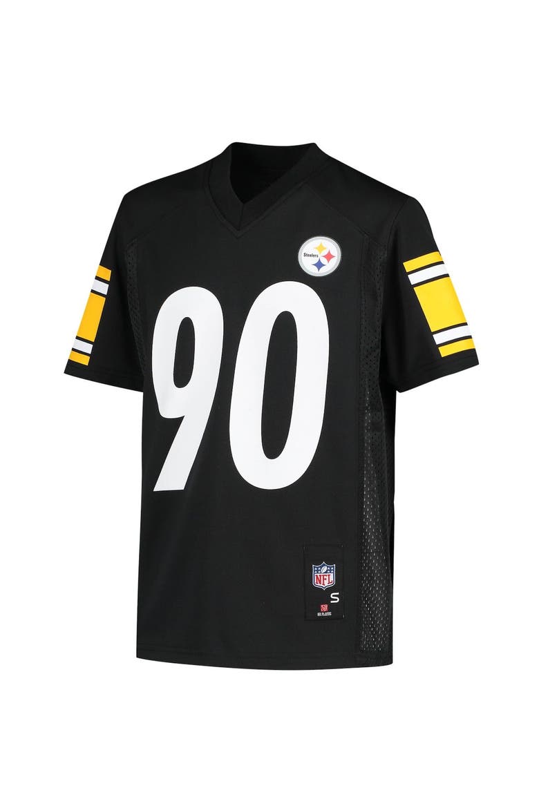 Youth T.J. Watt Black Pittsburgh Steelers Replica Player Jersey, Alternate, color, Black