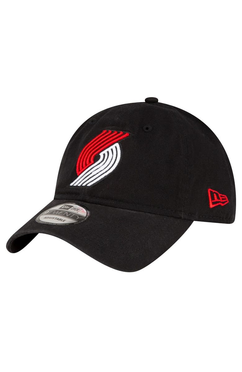 New Era Men's New Era Black Portland Trail Blazers Team 2.0 9TWENTY Adjustable Hat, Main, color, 