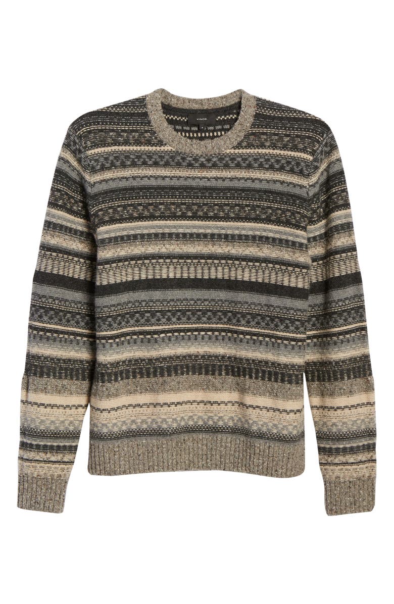 Vince Fair Isle Crewneck Wool Blend Sweater, Alternate, color, 