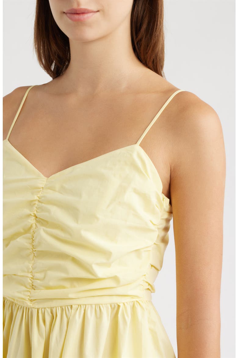 Maubois Shirred Cotton Poplin Midi Dress, Alternate, color, YELLOW