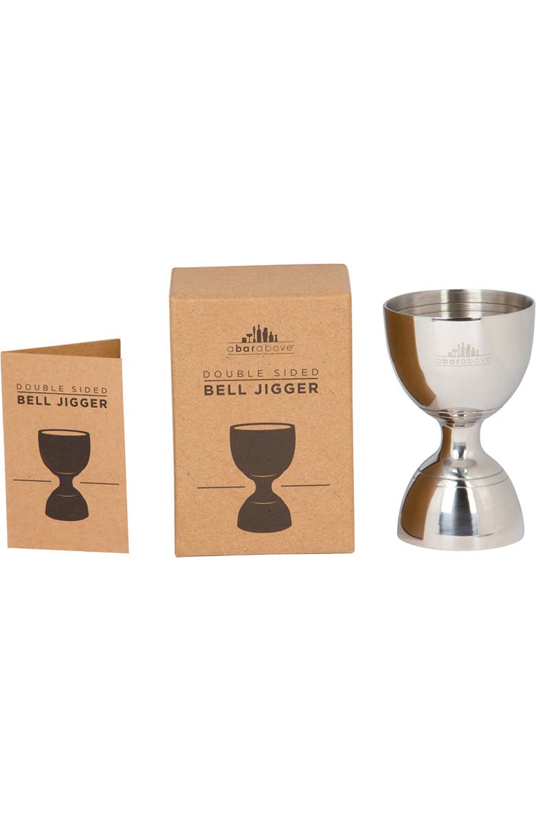 A Bar Above Bell Cocktail Jigger, Main, color, Stainless Steel